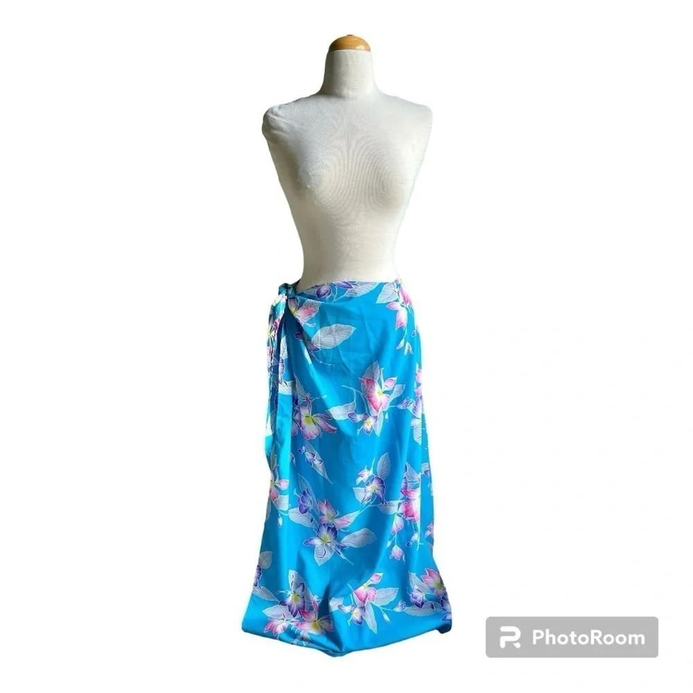 Vintage Andrade fine apparel Hawaiian print wrap coverup one size